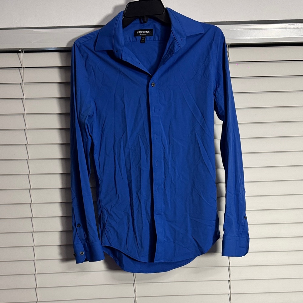 Express Men's Vibrant Blue Shirt Jacket